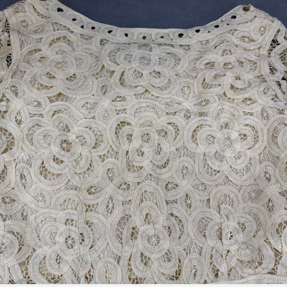 Double D Ranch silver label intricate lace top matching skirt RTL $995 S New - Picture 8 of 9